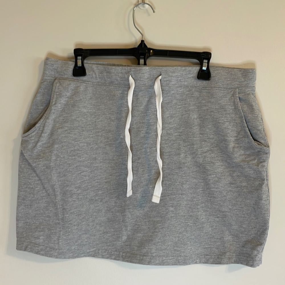 Esmara Womens Large Light Gray Casual Skirt Elastic Waist Pocket